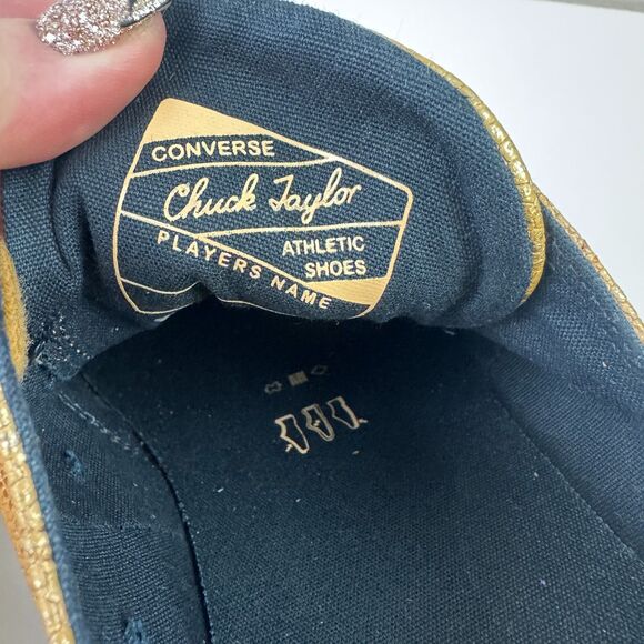 Converse Chuck 70 National Snakeskin Print Low Top Sneakers Shoes Gold Unisex 9 main image 6